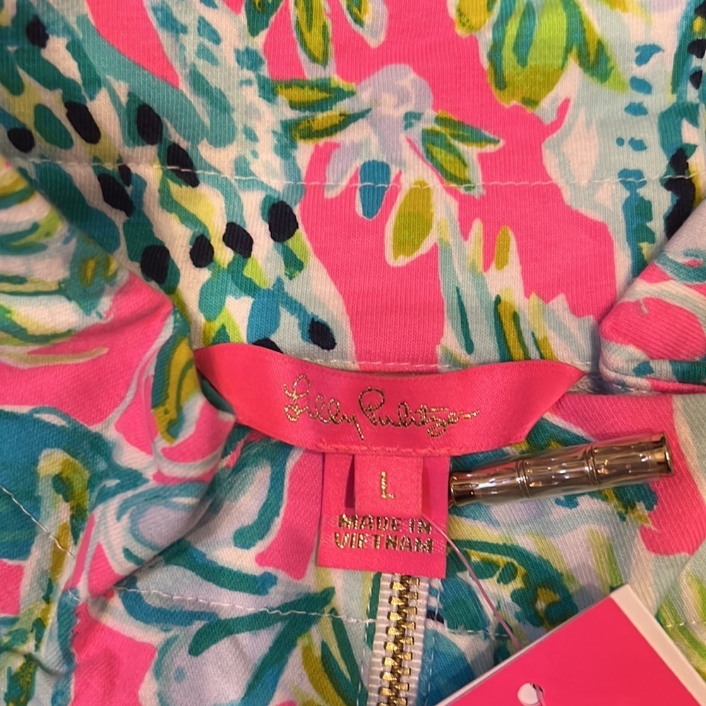Lilly Pulitzer Skipper Popover Multi Snap Back size Large NWT - Picture 9 of 10